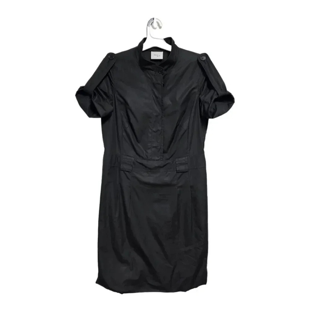 AKRIS punto black 12 shirt dress